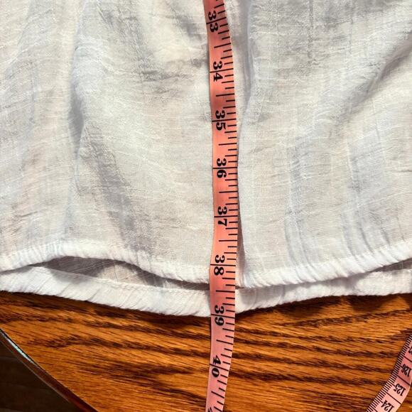 Darlin White Sleeveless Dress/Beach Coverup NO SIZE TAG see measurements Boho - Picture 7 of 9